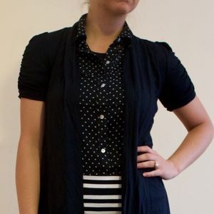 NWOT Black Short Sleeved Cardi, S